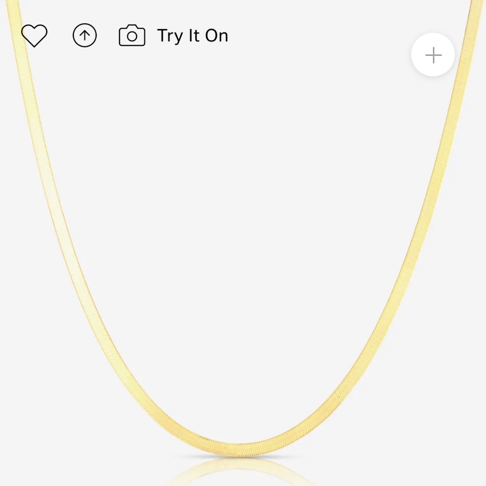 14kt Yellow Gold Herringbone Chain - Picture 7 of 7